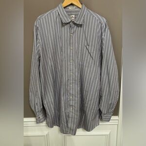 Peter Millar Button Down Shirt Striped Long Sleeve Cotton Mens XXL Big & Tall